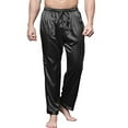 thumbnail image 3 of Men's Satin Lounge / Sleep Pants Silk Satin Pajamas Pyjamas Pants Sleep Bottoms Nightwear Sleepwear Trousers, 3 of 8