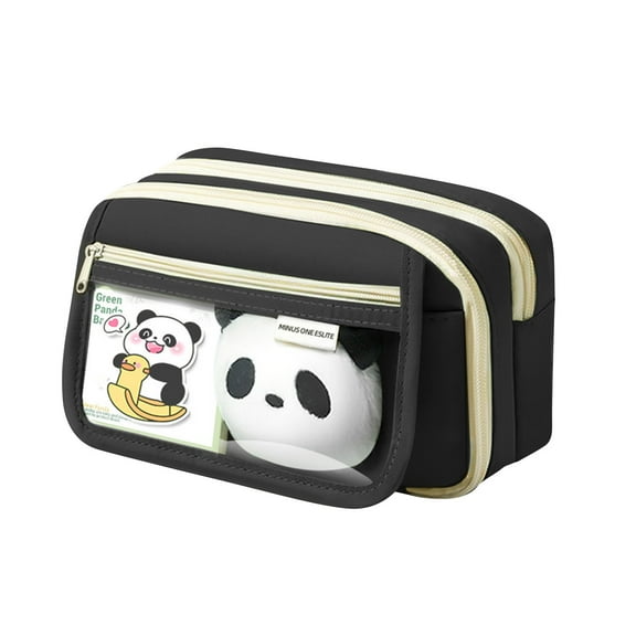 Oalirro Large Capacity 9-Compartment Pencil Case - Durable Canvas Pouch Holds 80  Pens, Erasers & Stationery (8x4x5 Inch)