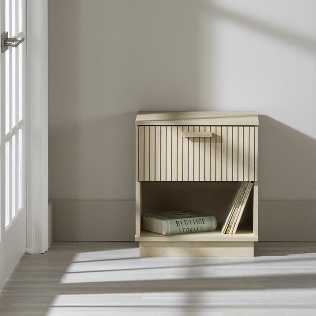 South Shore Noah 1-Drawer Nightstand for Child, in Bleached Oak