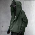 thumbnail image 6 of XIAOCHA Cyberpunk Hoodie for Men Oversized Fleece Hooded Sweatshirt Fall Winter Warm Streetwear Hoodies, 6 of 7