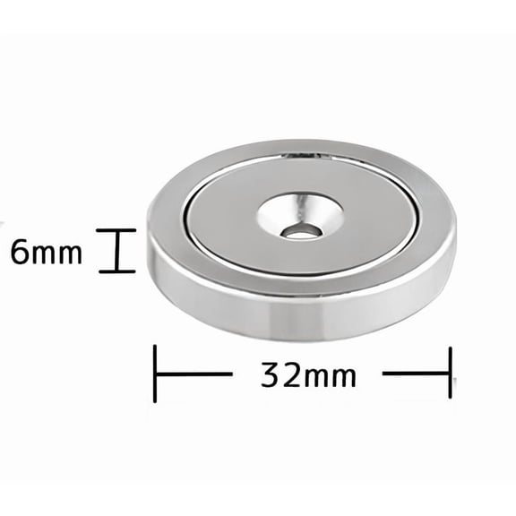 2pc Neodymium 1.26" Cup Magnet, The World’s Strongest & Most Powerful Rare Earth Magnets