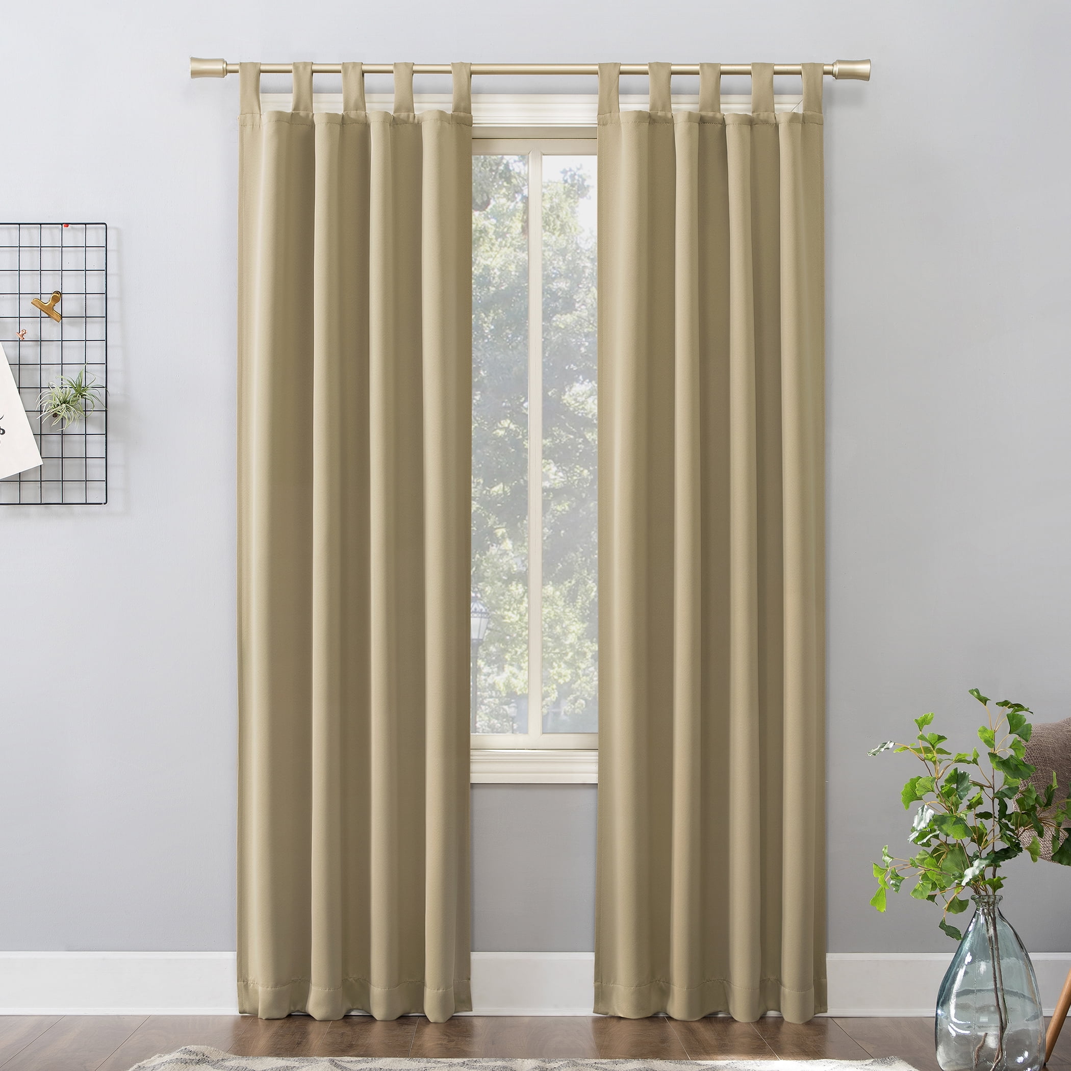 Sun Zero Brant Energy Saving Blackout Tab Top Curtain Panel, 40" X 84