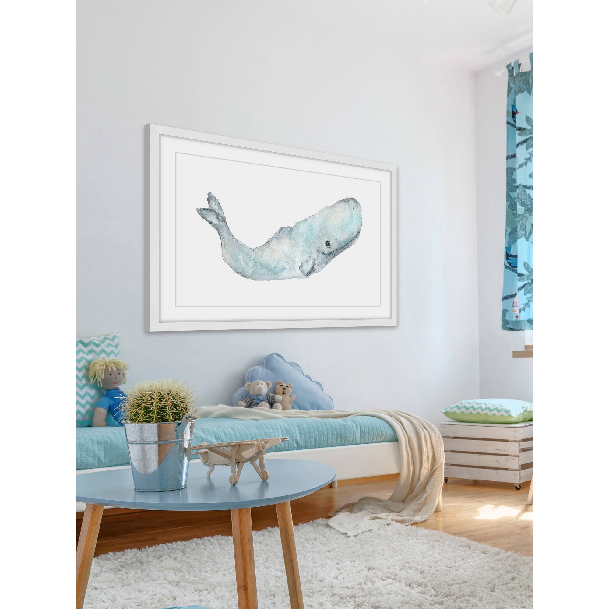Marmont Hill "Sperm Whale" by Thimble Sparrow Framed Painting Print