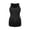 Black, variant on Gyujnb Round Neck Racerback Maternity Tank Top Vertical Ribbed Soft Stretch Knit Dual Side Ruched Waist Lightweight Breezy Seamless Cami Layering Top ,XL