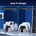 thumbnail image 5 of EUROA PS5 Controller Charger Station with Fast Charging Station for PS5 Controller, White, 5 of 8