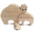 thumbnail image 4 of Escritorio De Madera Elefante Madre E Hijo Artesanía Estatua De Elefante De Madera Para Decoración Del Hogar Regalo Del Día De La Madre Inevent  HA045114-01, 4 of 6