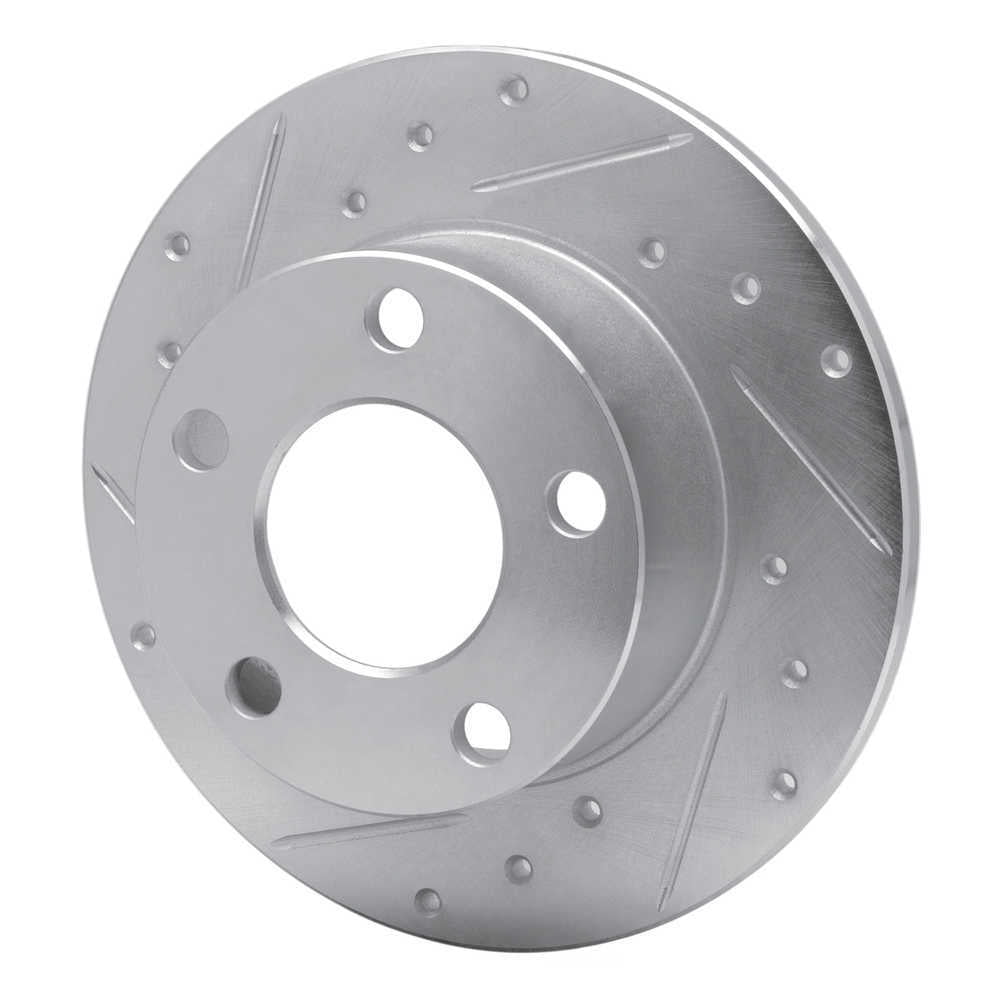 Dynamic Friction Company 631-74011L DFC Brake Rotor - Drilled And Slotted - Silver