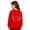 Red, variant on Girls Tracksuit Pullover Hoodie With Sparkly Wing Design Kids Casual Outfit Printed Crewneck Sweatshirt