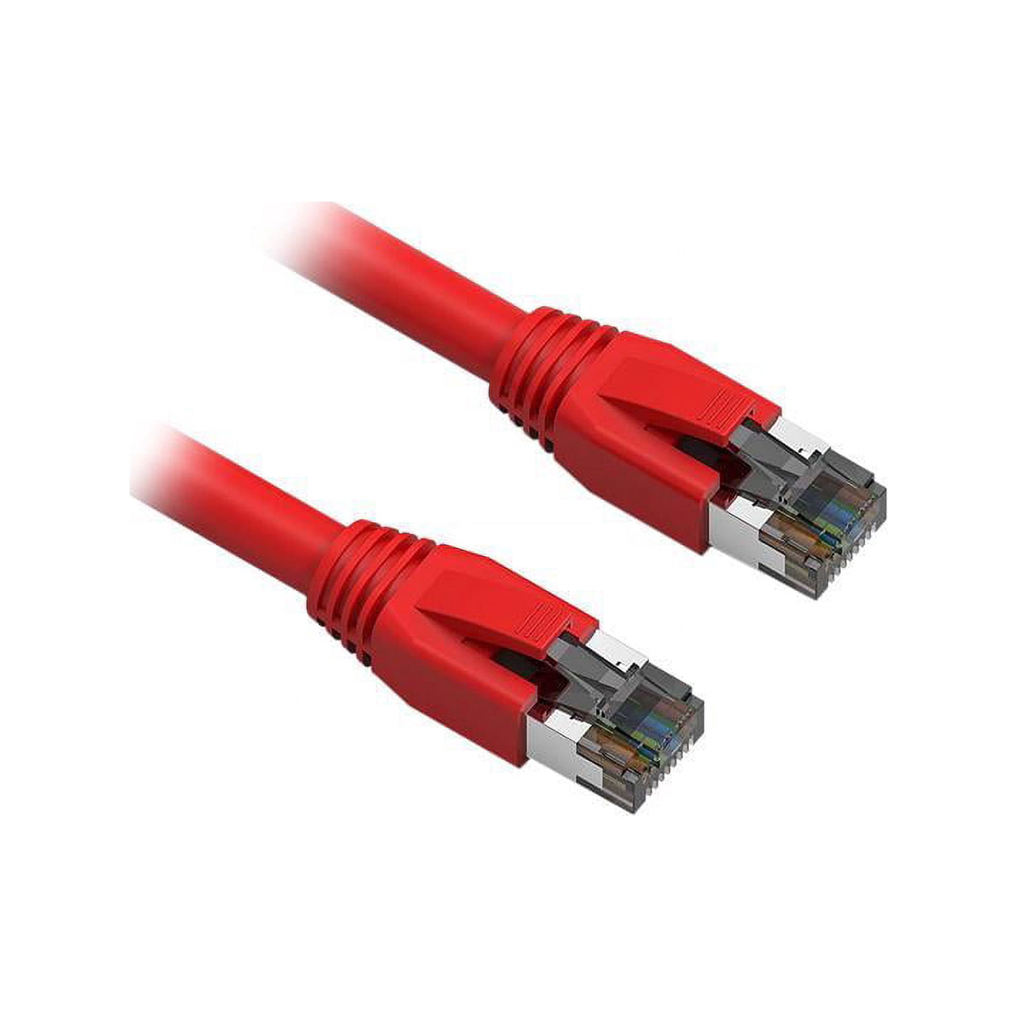Nippon Labs Cat8 RJ45 5FT Ethernet Patch Internet Network LAN Cable, Indoor/Outdoor, 24AWG, Shielded Latest 40Gbps 2000Mhz, Weatherproof S/FTP for Router, PS4, PS5, Xbox, PoE, Switch, Modem (Red)