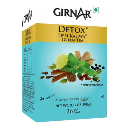 Girnar Food & Beverages Pvt. Ltd. Detox Green Tea - Desi Kahwa (36 Tea Bags) 90 Gm
