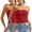 Red1(2PC), variant on Besolor Womens Summer Tube Tops Strapless Backless Basic Going out Crop Tops Girls Sleeveless Bandeau Clothes