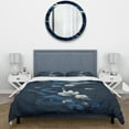 thumbnail image 3 of Designart "Chinese Blue and White Blossoms IV" Floral Bedding Covert Set - Traditional Blue Bed Set With 1 Shams, 3 of 6