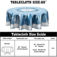 thumbnail image 2 of Snowflakes Round Tablecloth 60 Inch - Blue White Winter Trees Table Cloth Snow Splash Crystal Circle Table Cloth Christmas Xmas Ice Spot Table Cover for Kitchen Room Party Picnic, 2 of 6