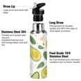 thumbnail image 3 of ALAZA Avocado Lemon Leaves Water Bottle Insulated Flask Stainless Steel Straw Lid 20 oz, 3 of 6