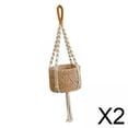 thumbnail image 1 of Colgador de plantas de macramé,Macramé tejido para colgar en la pared,cesta para macetas,Soporte para macetas,colgador de cuerda para macetas,jardín,patio,Soporte trenzado para macetas, 1 of 8