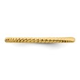thumbnail image 4 of 925 Sterling Silver Gold Twisted Stackable Ring Fancy/, 4 of 8