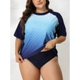 thumbnail image 6 of Sociala Women Plus Size Rash Guard Short Sleeve Swim Shirt Rashguard Swimwear Top, 6 of 7