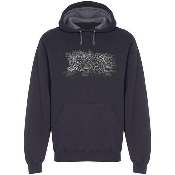 Leopard With Lost Look Hoodie Men -Image by Shutterstock, Male Medium
