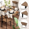 thumbnail image 4 of MIERES Dining Table Set for 4,Modern Wood and Metal Dining Room Set 5 Piece Set with 4 Oak Metal Framed Chairs Compact Space Saving for Apartments,Kitchen Living Room, Breakfast Corner, 4 of 10