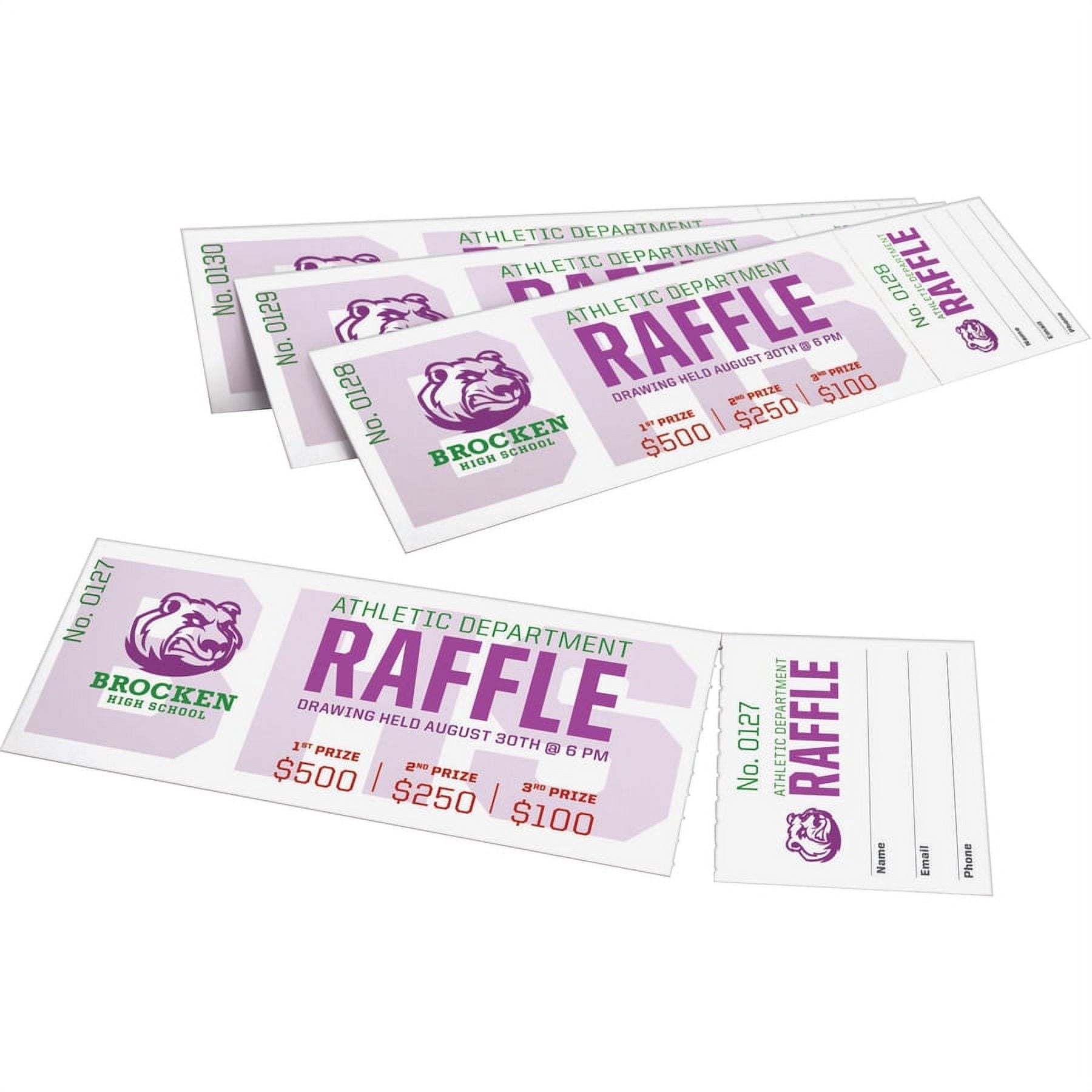 Avery® Perforated Raffle Tickets With Tear-away Stubs - 2-sided Printing - 1 3/4" X 5 1/2" Length - Laser, - Matte White - 20 / Sheet - 1000 / Carton