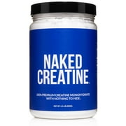 Pure Creatine Monohydrate  100 Servings - 500 Grams, 1.1LB Bulk, Vegan, No Gluten, Non-GMO, No Artificial Ingredients - Naked Creatine
