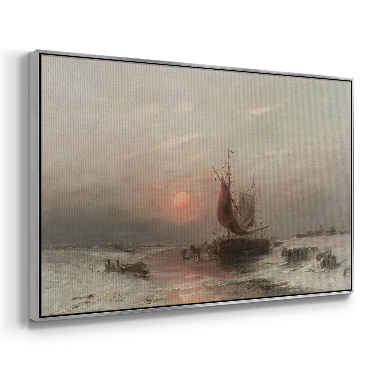 Vintage Landscape-CCLXXXI By Wexford Home Framed in Silver Wood Gallery Wrapped Canvas 17 in. x 25 in.