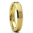 thumbnail image 1 of Tungsten Carbide Ring Goldtone Wedding Band Men Women Comfort-Fit 4MM, 1 of 5