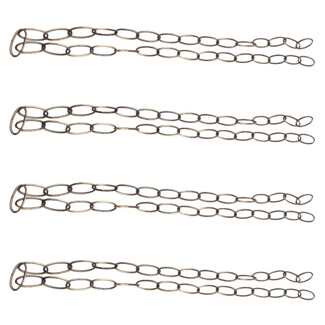 4X Chaîne Robuste 1M pour Lustre Vintage Lampe Suspendue, Bronze Vert