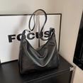 thumbnail image 5 of Entchin Slouchy Hobo Bag for Women, PU Leather Crossbody Shoulder Purse with Adjustable Strap, Soft Vegan Leather Handle Handbag, Casual Everyday Travel Work Bag,Black, 5 of 6