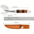 thumbnail image 3 of Plys Paring Knife with Sheath 3 Inch Fixed-Blade Stainless Steel Blade Knives Ergonomic Wood Handle for Hunting Outdoor Sports, 3 of 8