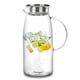 Photo 1 of 60 Ounces Glass Pitcher with Lid, Hot/Cold Water Jug, Juice and Iced Tea Beverage Carafe 60 Ounces