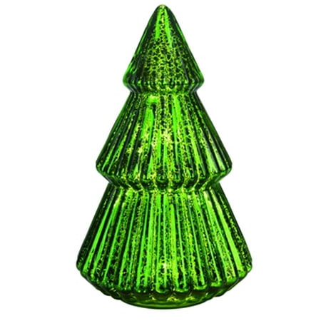 Clever Metal Light Up Mercury Glass Green Christmas