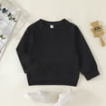 thumbnail image 4 of Rovga Toddler Kids Baby Boy Girl Crewneck Sweatshirt Cotton Long Sleeve Solid Color Pullover Top Casual Spring Fall Clothes Stylish Clothing, 4 of 9
