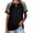 Black, variant on YHAJDS Women's Causal Tops Raglan Sleeve Round Neck Solid Color Casual Loose Tee Shirt