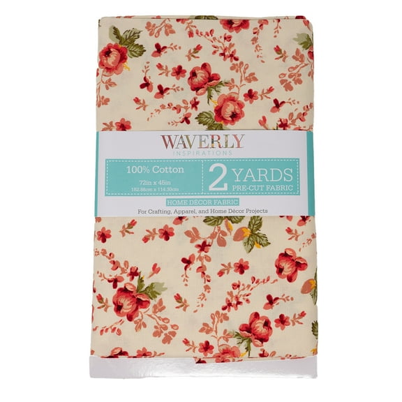Waverly Inspirations 45" Cotton Sewing & Craft Fabric 2 yd Pre-cut, Vintage