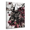 thumbnail image 3 of Black and Pink Christmas Reindeer Rectangular Wall Art Decor 20" x 16", 3 of 3