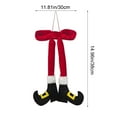 thumbnail image 3 of Christmas Elfs Legs Large Bow Tree Decoration,High-Density Velvet Ribbon Hanging Ornament with Multi-Scene Use,Festive Party Decor for Tree Wedding Arch Chair Back Gift Box Holiday Accents-Red, 3 of 9