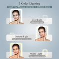 thumbnail image 3 of Rechargeable Travel Makeup Vanity Mirror, Portable Lighted Makeup Beauty Mirror, 3 Color Lighting, Dimmable Touch Screen, 3 of 5