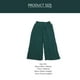 thumbnail image 3 of Pantalones anchos de gasa con cintura elástica para mujer, holgados y plisados (verde L), 3 of 5