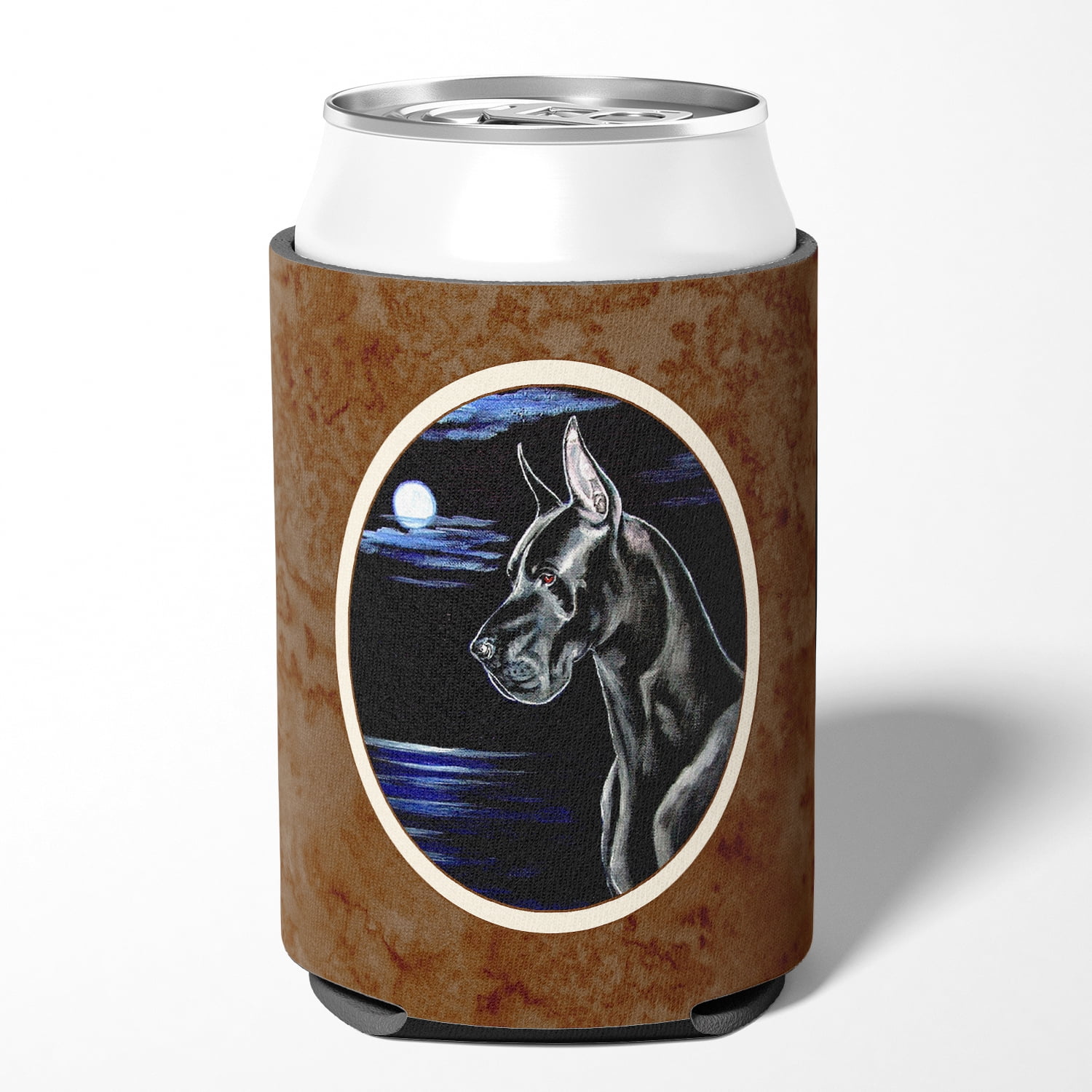 Carolines Treasures 7060CC Black Great Dane in the Moonlight Can or Bottle Hugger