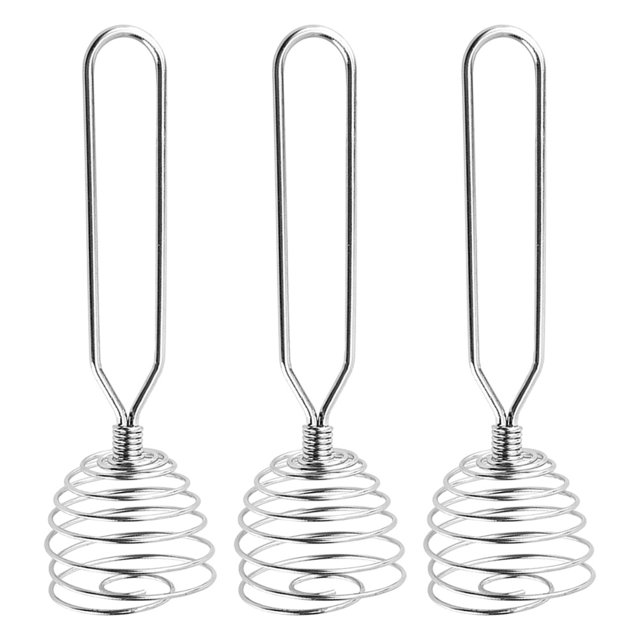Batidor de huevos de acero inoxidable de 3 piezas, batidor de leche para cocinar y hornear