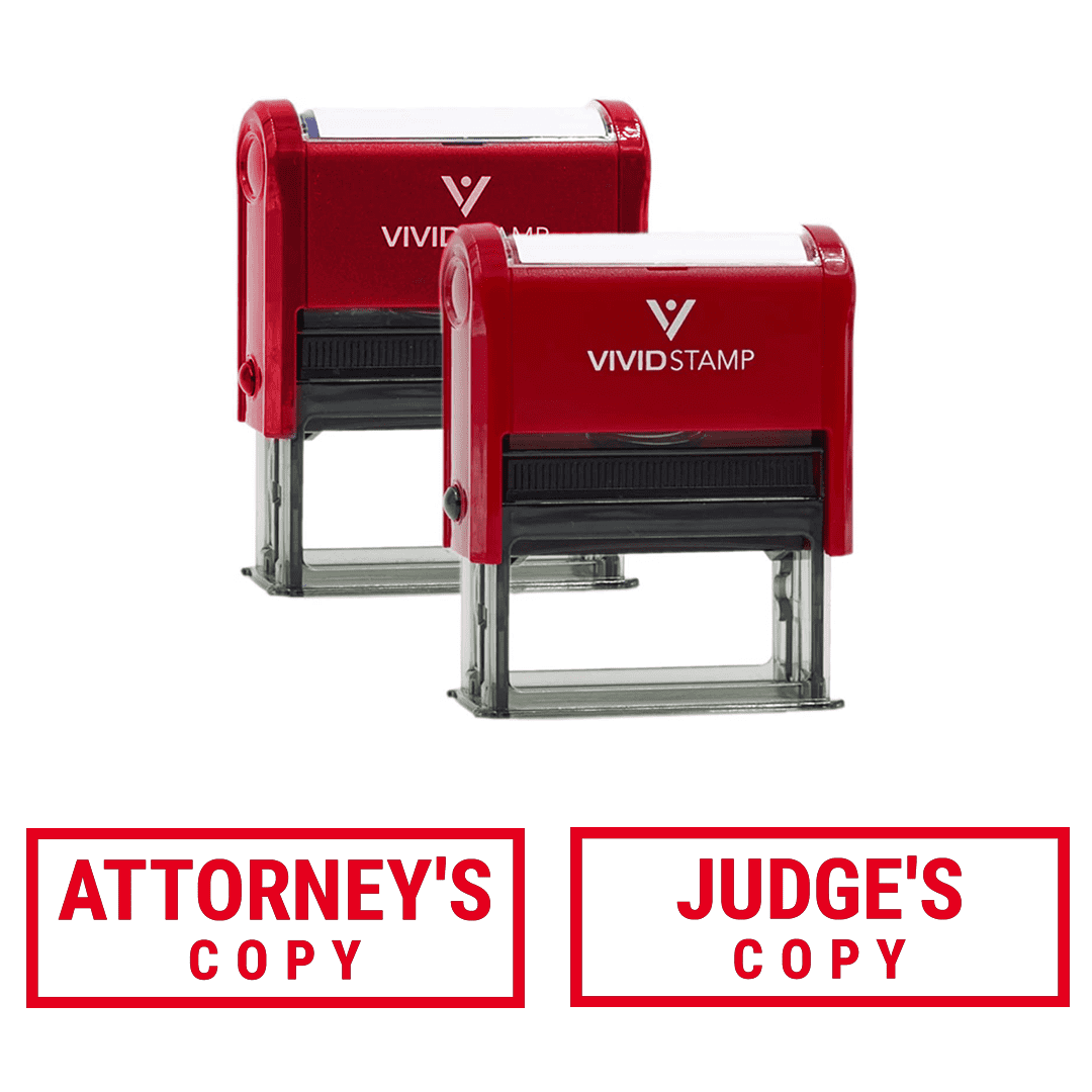 Vivid Stamp Attorney's Copy and Judge's Copy Office Stamp SelfInking
