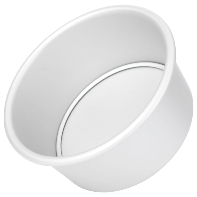 OULII 6 Round Removable Bottom Anodized Aluminum Cake Pan For Baking Non Stick For Chocolate Cakes And Desserts