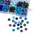 thumbnail image 2 of U8MO 100pc Mixed Glass Glass Pearl Beads Round Loose Spacer Craft Jewelry Making 10mm-Ocean Mix, 2 of 9
