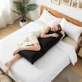 thumbnail image 4 of BedTreat Full Body Pillow Insert with Pillowcase for Adults,Long&Fluffy Pillow for Side Sleeper,Soft&Breathable (20X54,Black), 4 of 7
