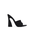 thumbnail image 3 of Michelle Parker THENOIR Women Nude Clear Open Toe Slip On High Heel Mule Pumps (Black, 6.5), 3 of 3