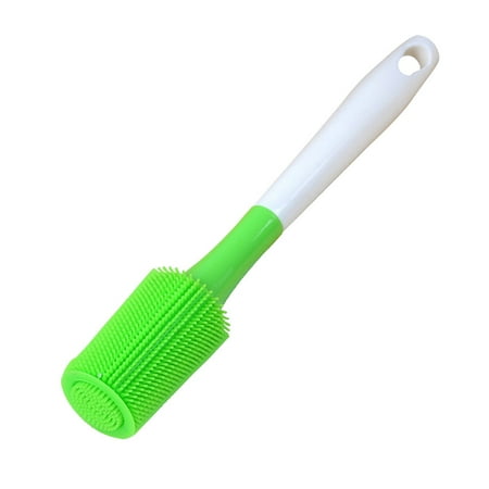 

Silicon Long Handle Bottle Cleaning Brush Cleaner Tool Scrubber for Washing Narrow Neck Tumblers Glass Bottles(Green)