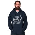 thumbnail image 5 of Need a Weekend to Recover Lazy Hoodie Sweatshirt Women Men Brisco Brands L, 5 of 6