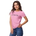 thumbnail image 2 of Inkmeso Crew Neck Mama Graphic Tshirt Short Sleeve Women Cotton Tee Casual, 2 of 8