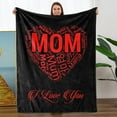 thumbnail image 1 of LHSHID Christmas Birthday Gifts for Mom Wrap Love Around Mom Mom Anniversary Christmas Birthday Gifts from Daughter Son Presents for Mother I Love You Mom Blanket 50x60in, 1 of 3